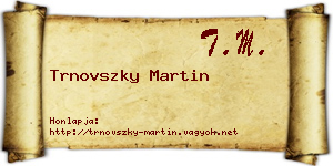 Trnovszky Martin névjegykártya